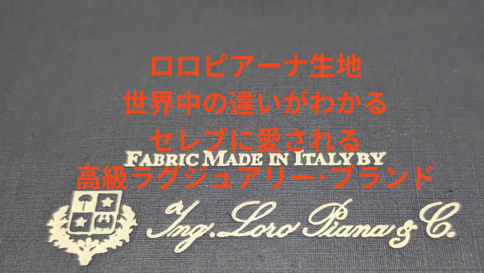 ロロピアーナ生地/世界中の違いがわかるセレブに愛される高級